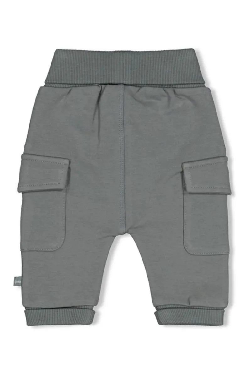 Feetje Broek Beep Beep zeegroen babybroekje
